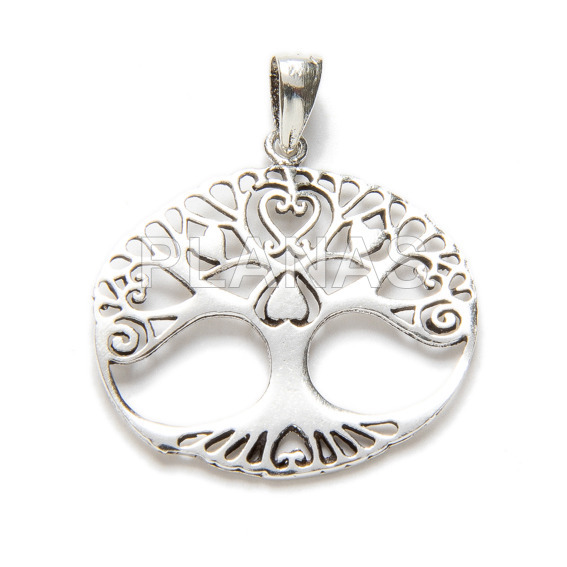 Tree of life pendant in sterling silver.