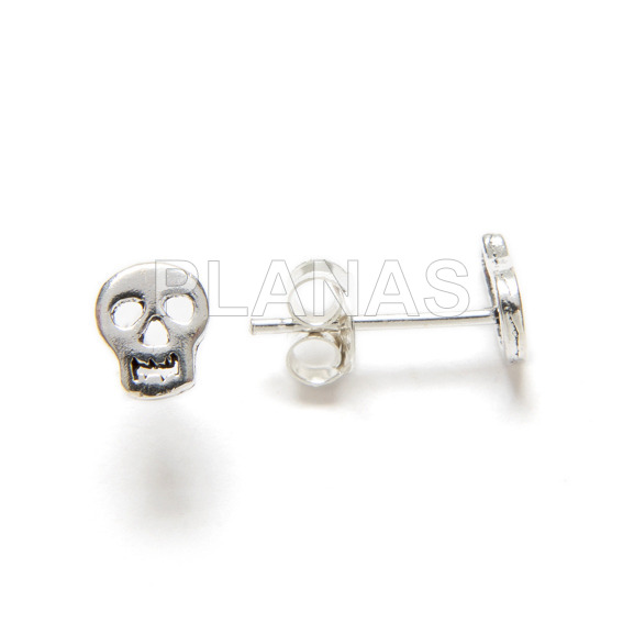 Pendientes en Plata de ley.CALAVERA.