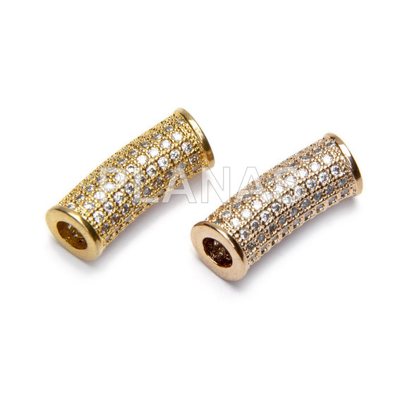 Zirconia and brass tube.