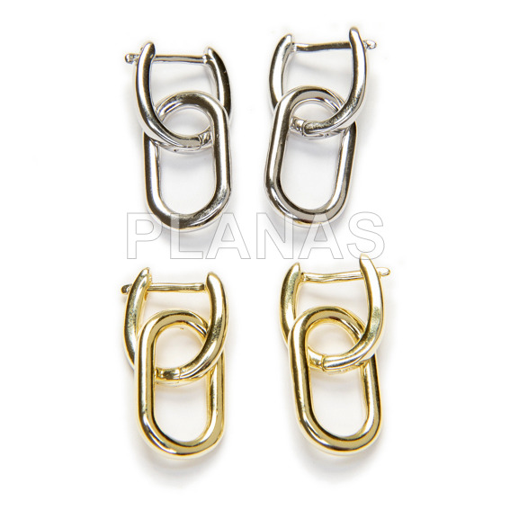 Rhodium-plated sterling silver hoops.