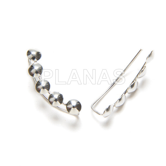 Pendientes Trepadores en Plata de Ley.