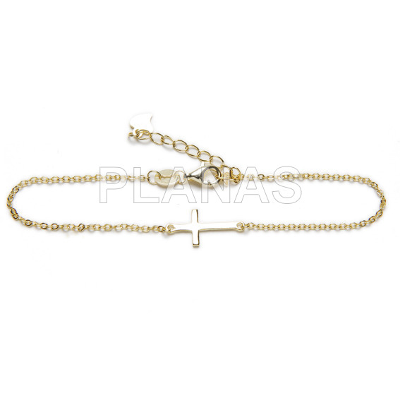 Pulseira em prata de lei ródio.