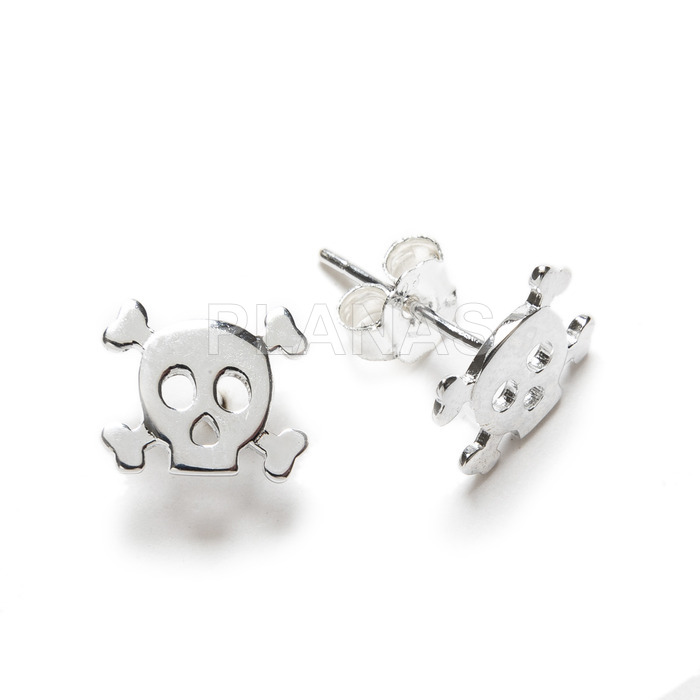 Pendientes en Plata de ley.CALAVERA.