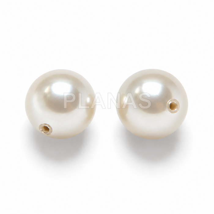 Pérola swarovski branca 5mm.
