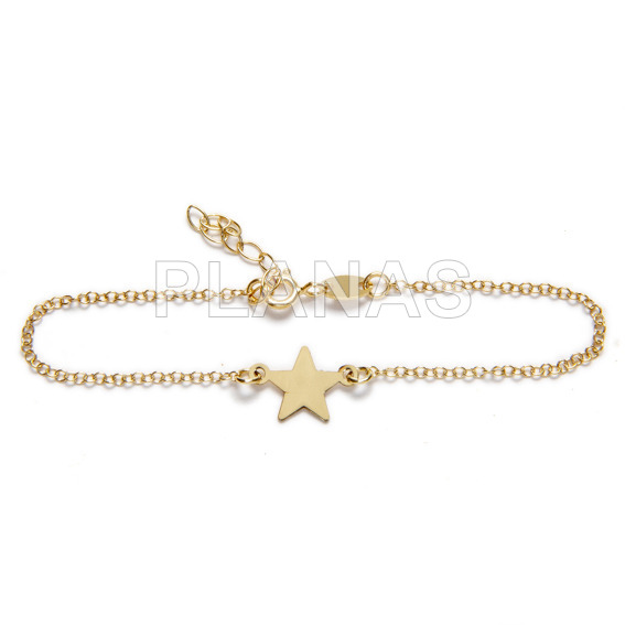 Pulseira star em prata de lei.