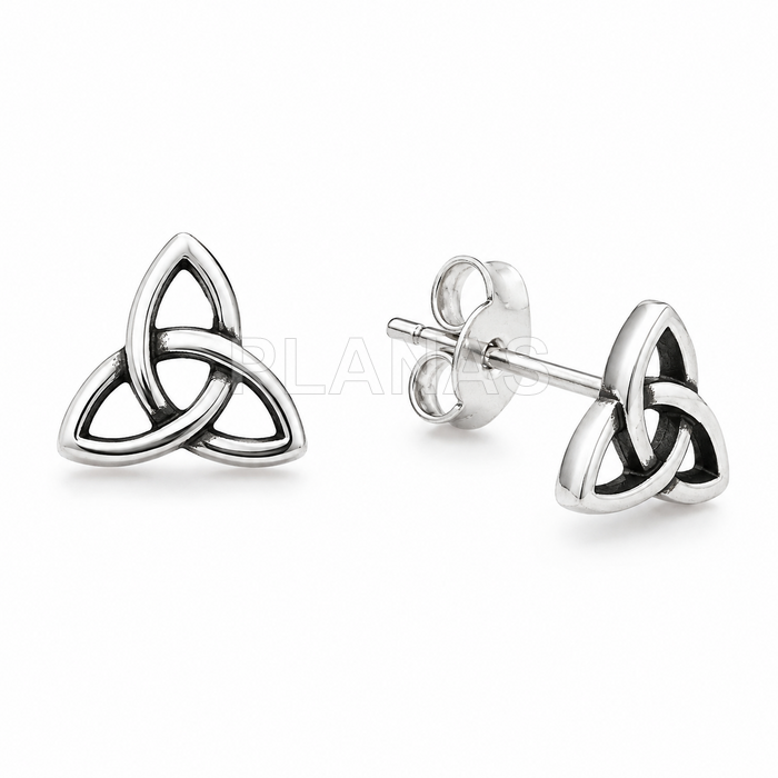 Brincos de prata esterlina. knot celtic.