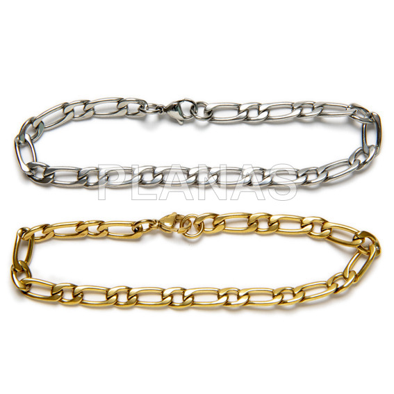Link bracelet in stainless steel 304.
