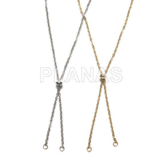 Chain with adjustable base in stainless steel 304.