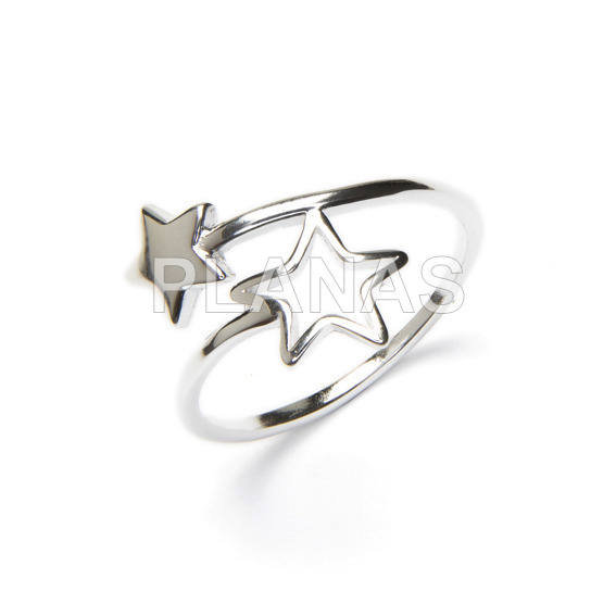 Anillo en Plata de Ley.ESTRELLAS.