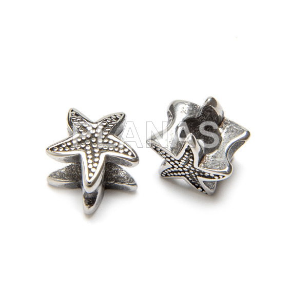 Enameled 304 stainless steel interpiece, star of the sea.