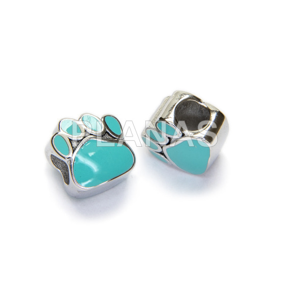 304 stainless steel enamelled spacer, turquoise pezuÑa.