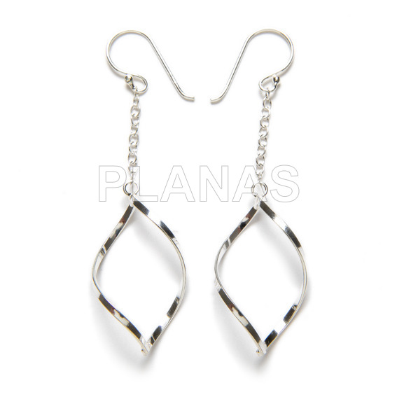 Sterling silver earrings with chain.