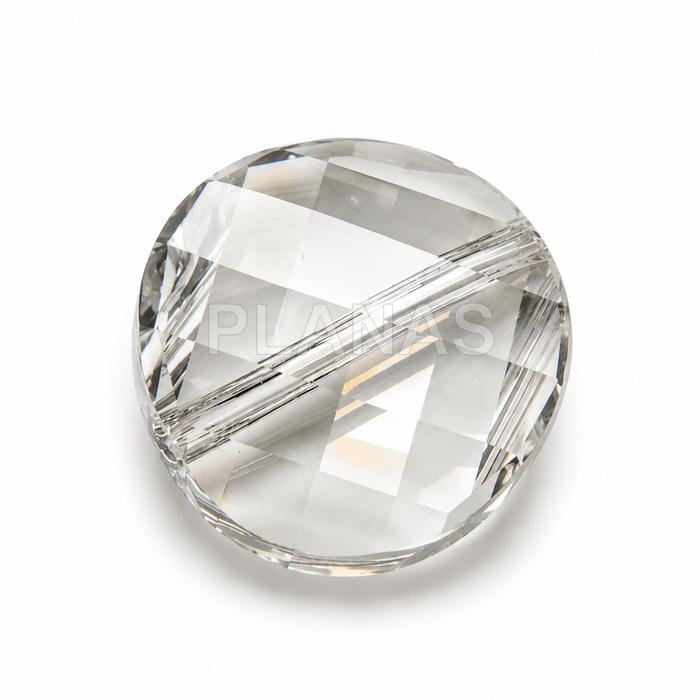 Componente Cristal Swarovski 14mm. Color Silver Shade.
