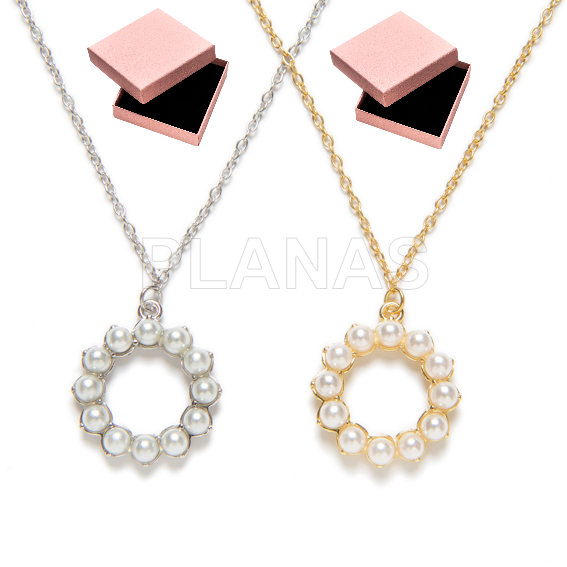 Colgante en Plata de ley y Perlas.