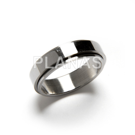 Antistress ring in stainless steel.
