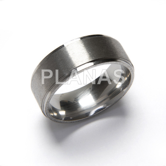 Stainless steel ring.