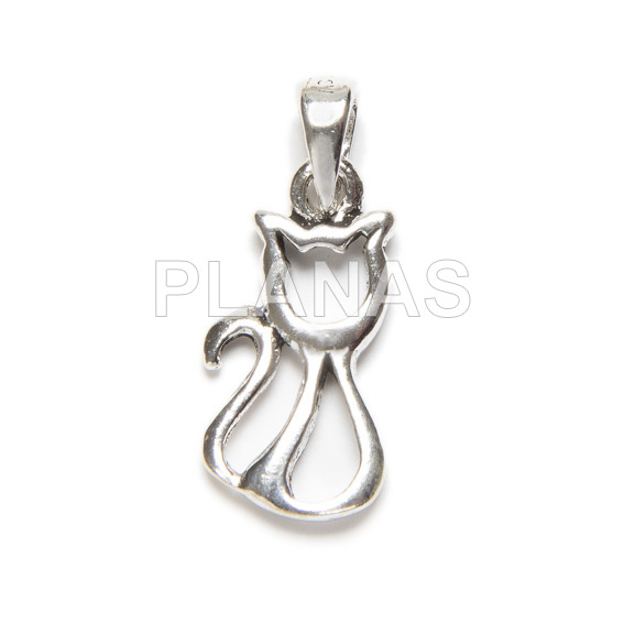 Mini sterling silver pendants. cat.