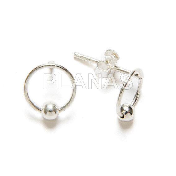 Pendientes en Plata de Ley.  