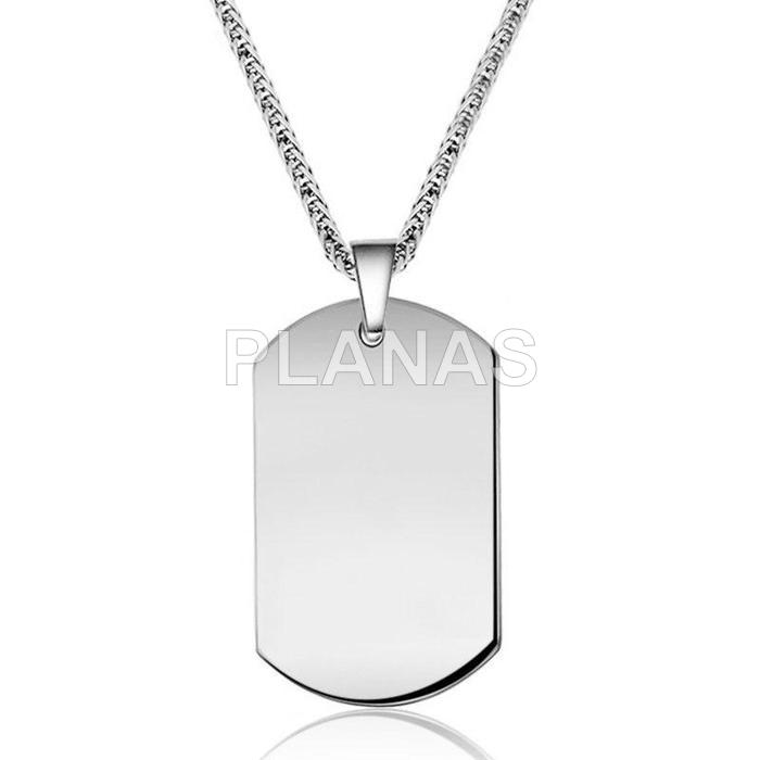Stainless steel necklace for men. 40x24mm.