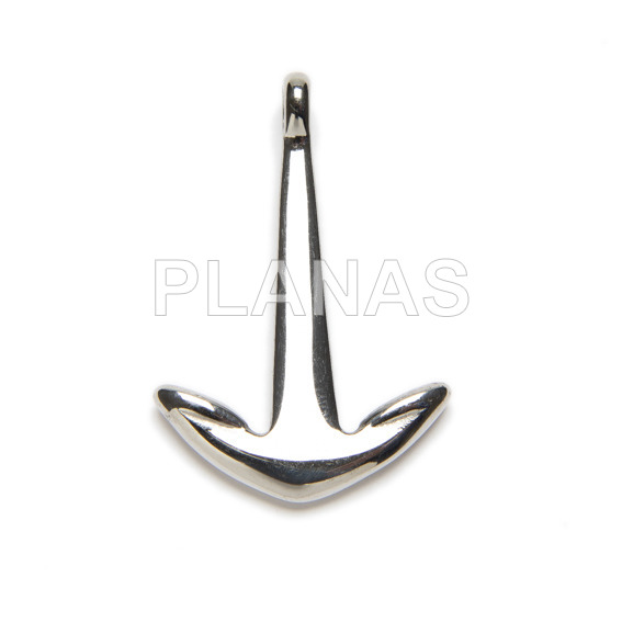 Pendant in stainless steel. anchor.