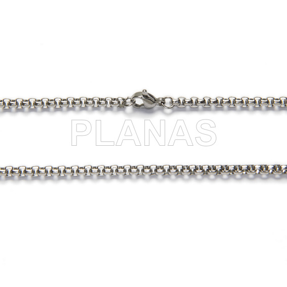 60cm 304 stainless steel rolo chain.