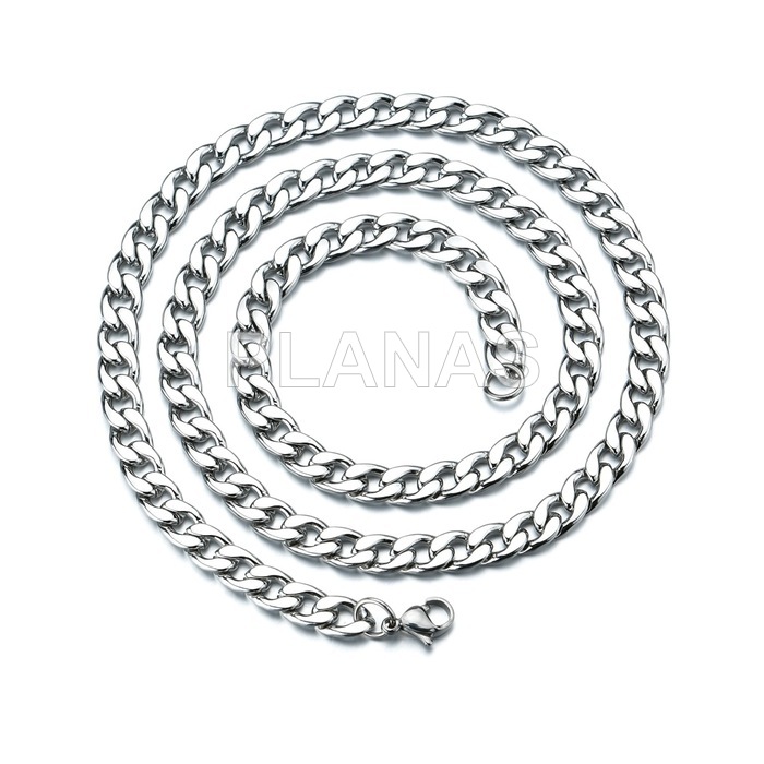 Curb chain in stainless steel of 50cm.