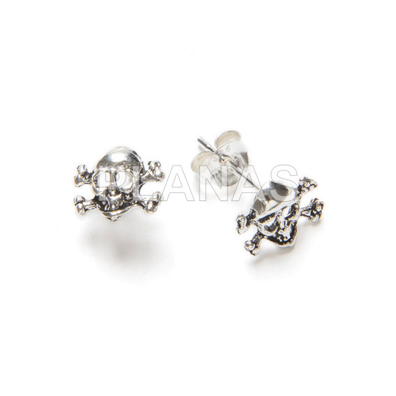 Pendientes en Plata de ley.CALAVERA.