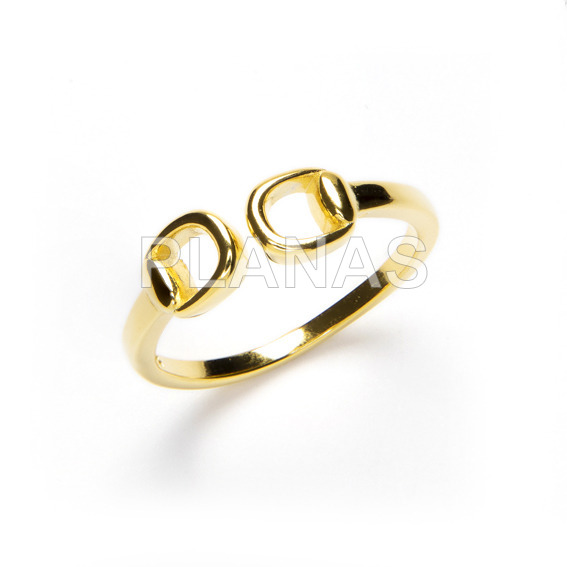 1 micron gold plated sterling silver ring.