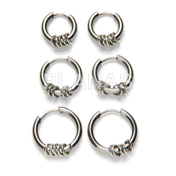 Titanium steel rings.
