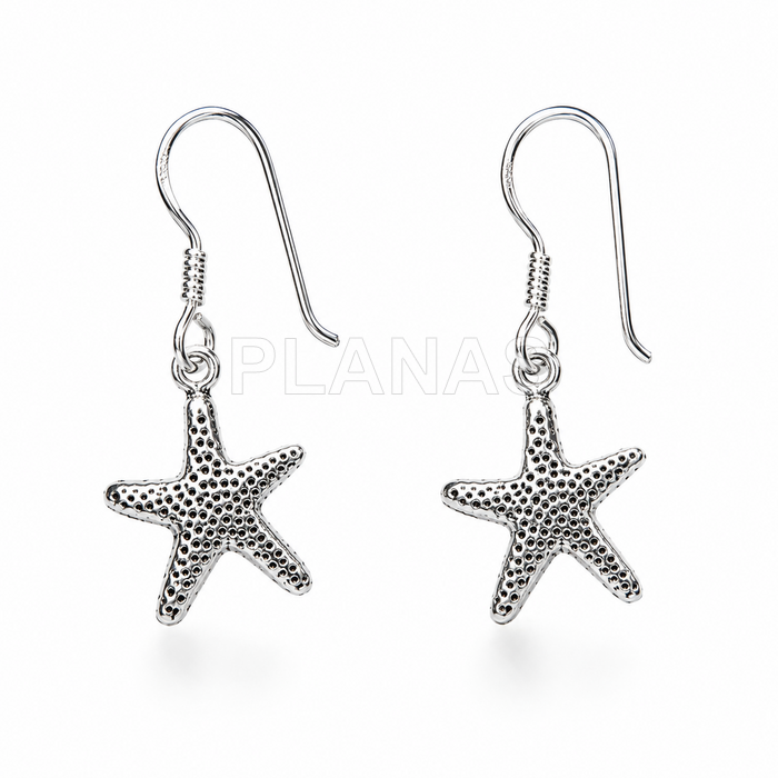 Brincos em prata de lei.estrela do mar.