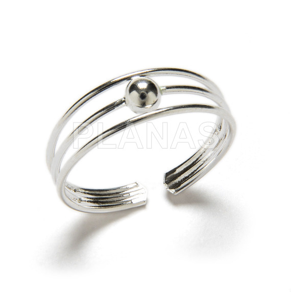 Foot ring or phalanx in sterling silver.