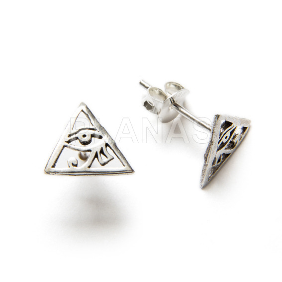 Pendientes en Plata de ley.OJO DE HORUS.