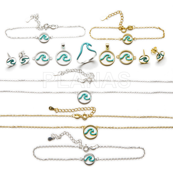 Products in sterling silver and turquoise enamel. ola