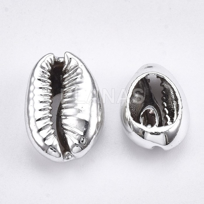 Silver electroplated natural sea shell.
