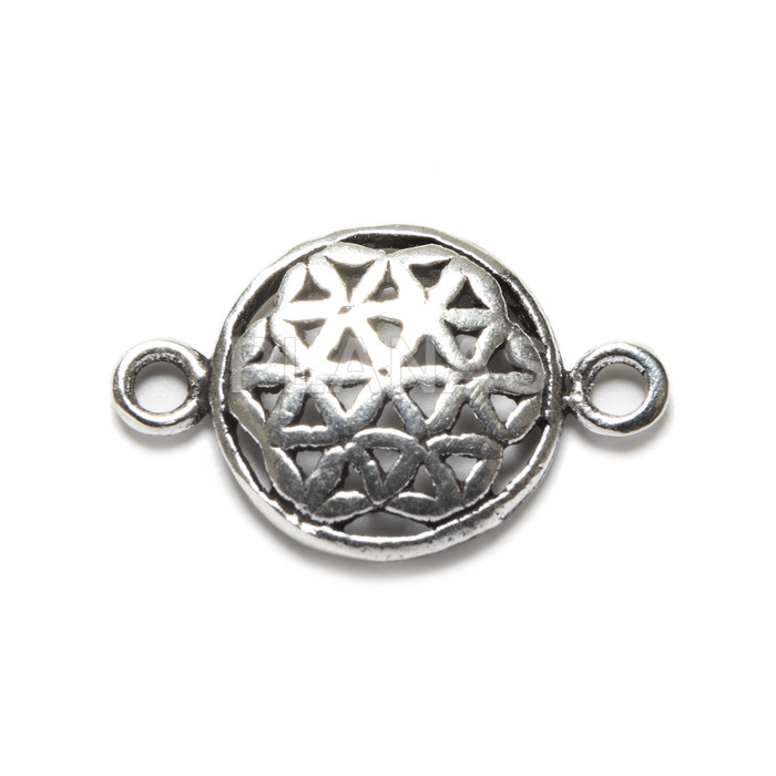 Interpiece in sterling silver. flower of life.