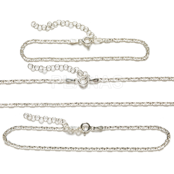 Necklace, bracelet and anklet in sterling silver. sold separately.