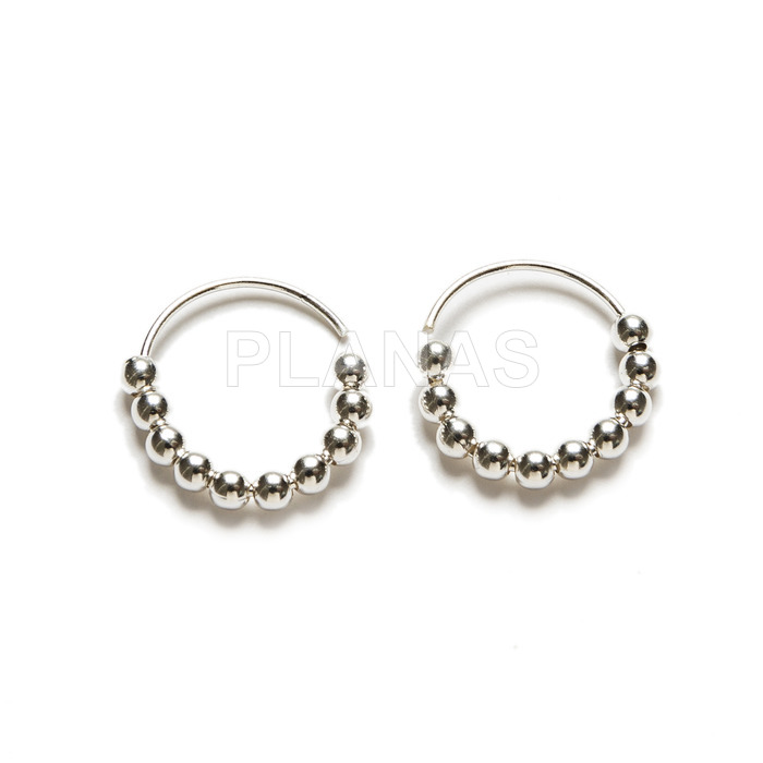 Sterling silver earrings with balls.