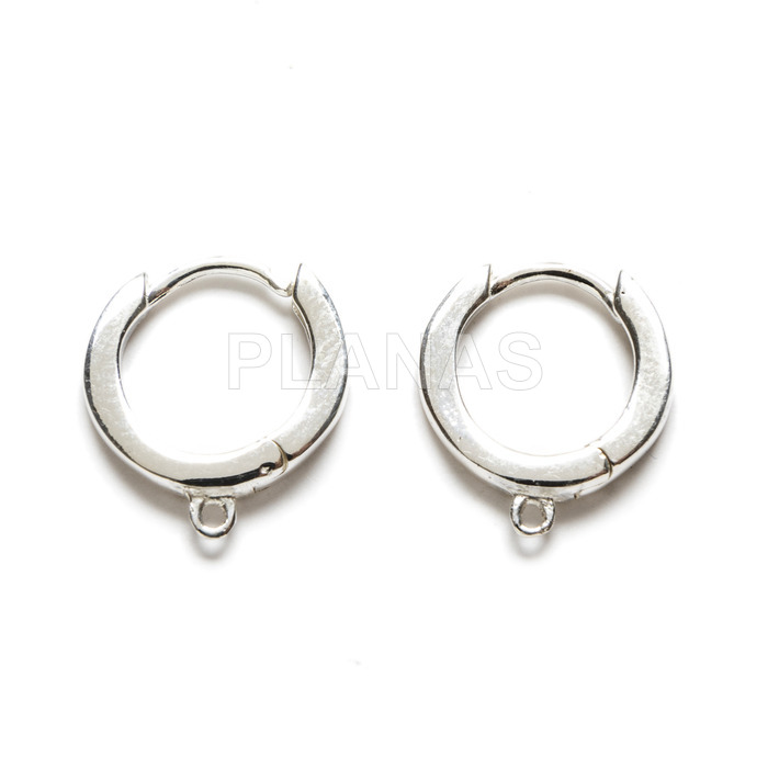 Base in sterling silver for earrings.
