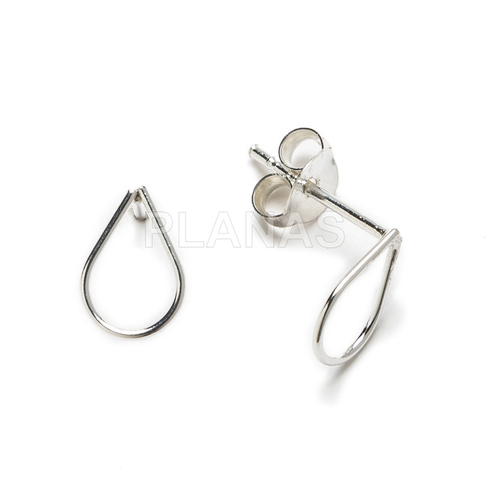 Pendientes en Plata de ley.GOTA.