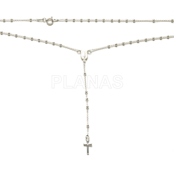Rosary in sterling silver.