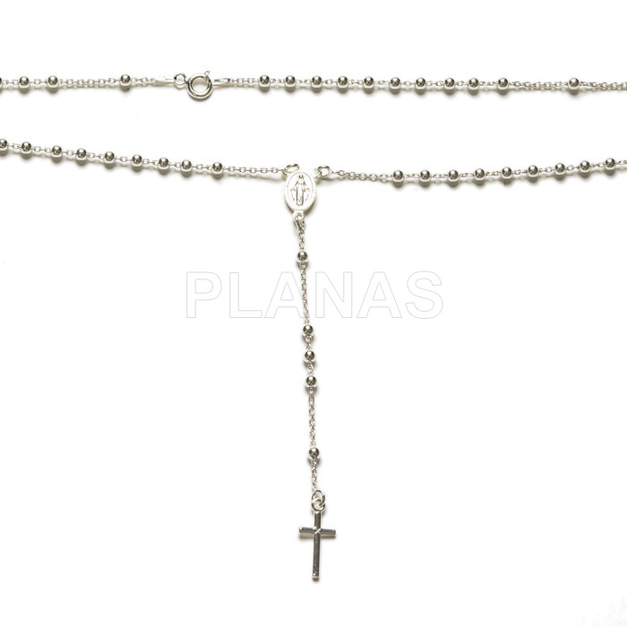 Rosary in sterling silver.