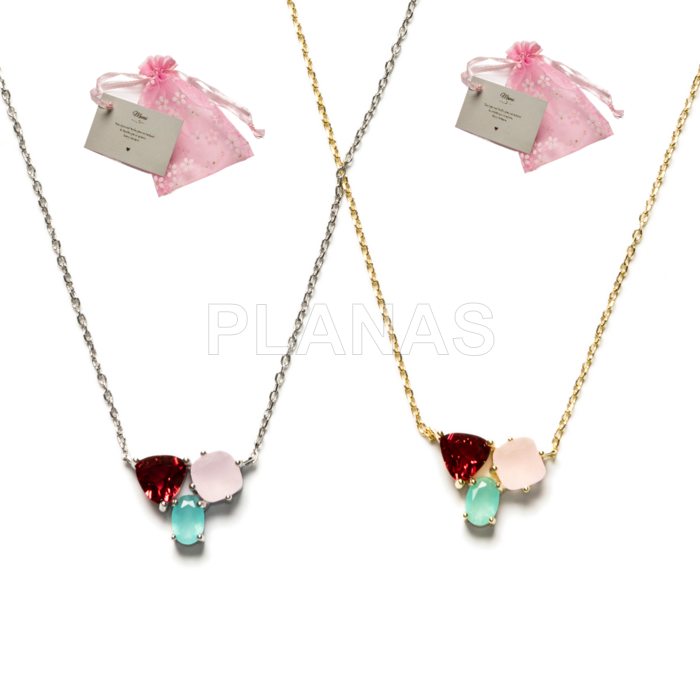 Collar en Plata de ley y Circonitas.