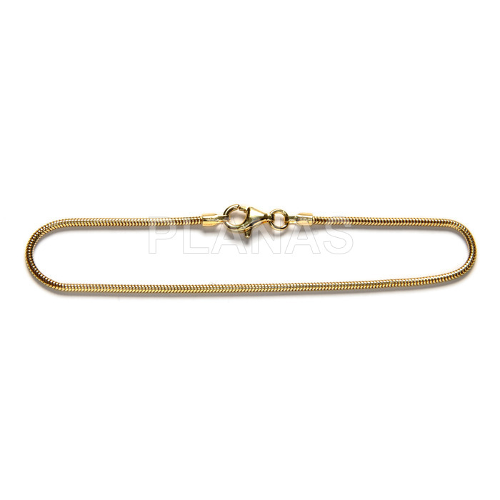 Pulseira em prata de lei mole tail.