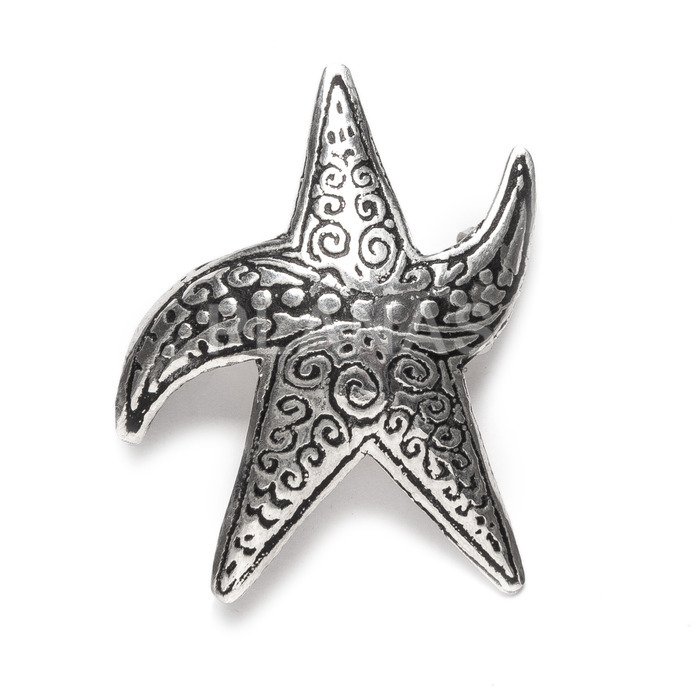 Broche en Plata de Ley.ESTRELLA DE MAR.