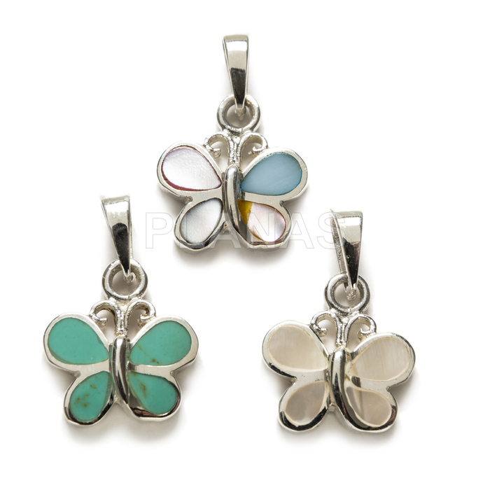 Sterling silver pendant. butterfly.