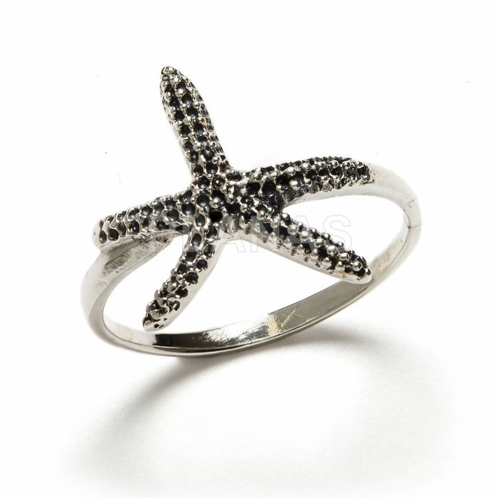Sterling silver ring. sea star.