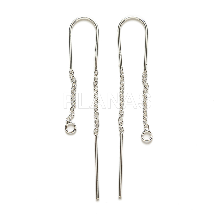 Sterling silver hooks for earrings.