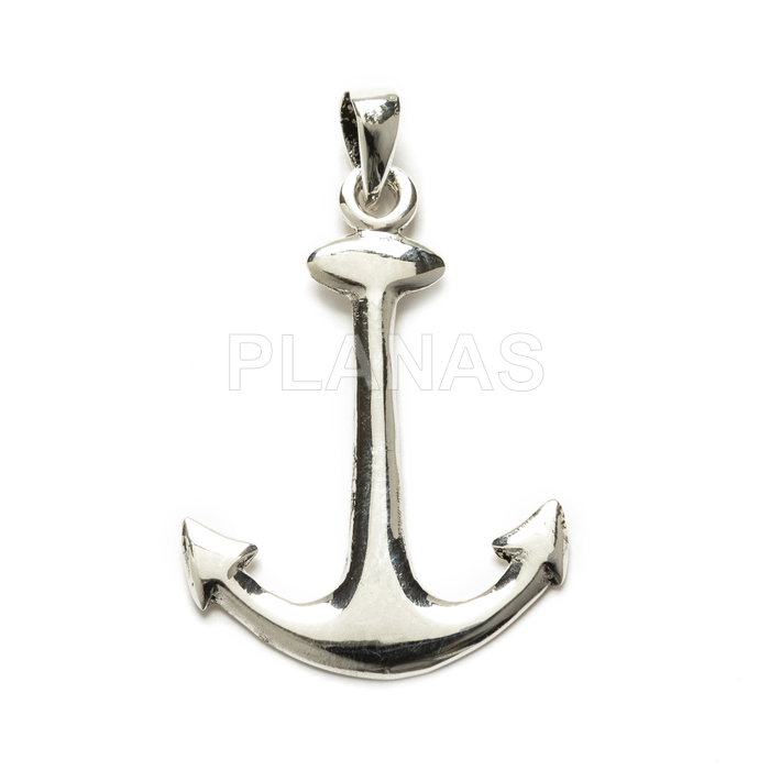 Sterling silver pendant. anchor.