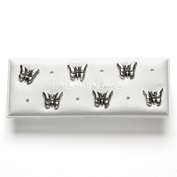 3pr display of sterling silver earrings. butterfly.
