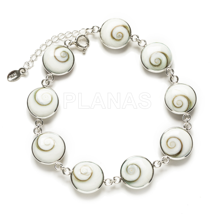 Bracelet in sterling silver and chiva.
